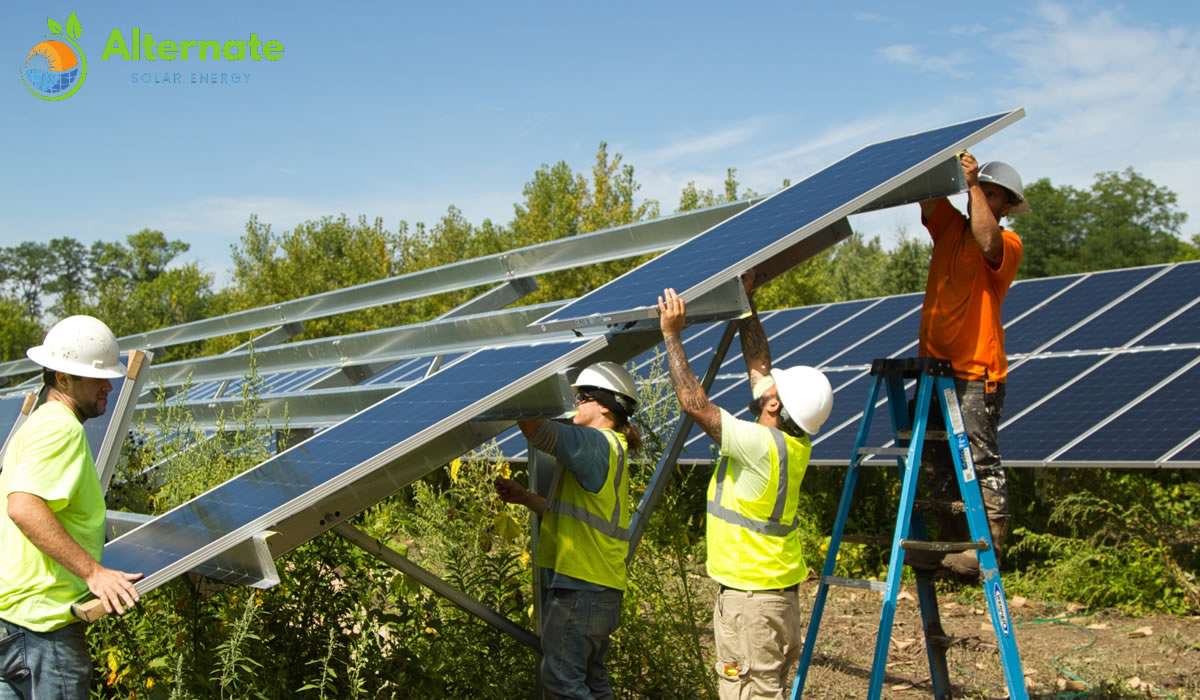 Repairing the solar panels and installed by Mechanical Engineers